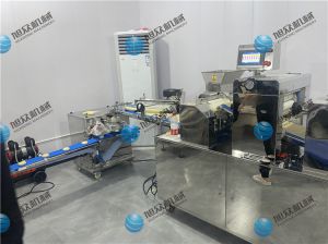 寧波廖老板酥餅機生產線已調試完畢，已投入生產